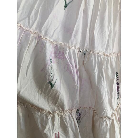 Splendid Blossom Dress Floral Sleeveless V-Neck Tiered Maxi Off-White Medium - Picture 4 of 7